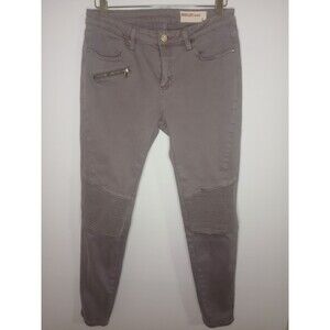 Wish List Grayish Purple Skinny Jeans With Ribbed Knee And Zipper Detail Size L